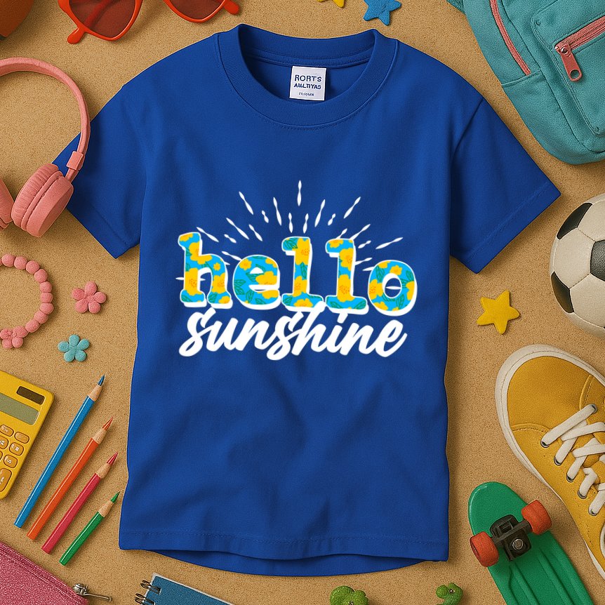 Cute Springy Summery Hello Sunshine Kids T-Shirt