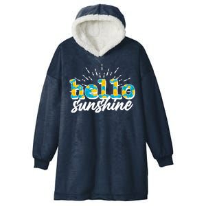 Cute Springy Summery Hello Sunshine Hooded Wearable Blanket