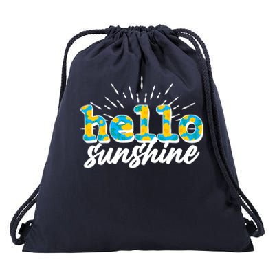 Cute Springy Summery Hello Sunshine Drawstring Bag