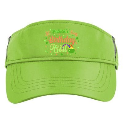 Cute St. Patrick's Day Birthday Girl Adult Drive Performance Visor