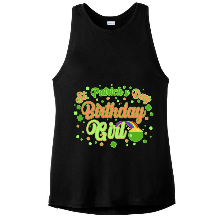 Cute St. Patrick's Day Birthday Girl Ladies PosiCharge Tri-Blend Wicking Tank