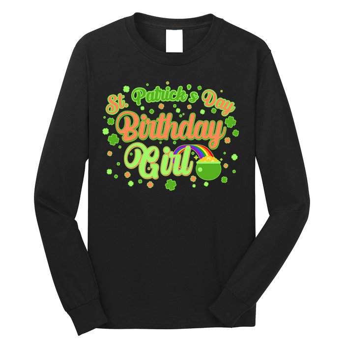 Cute St. Patrick's Day Birthday Girl Long Sleeve Shirt