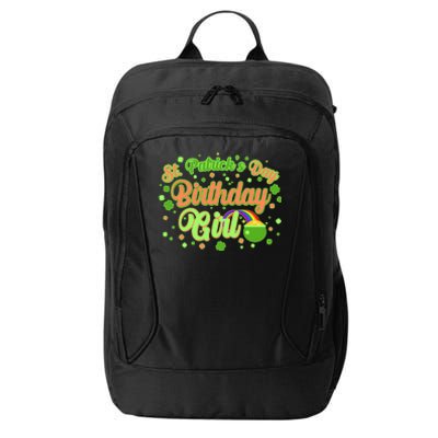 Cute St. Patrick's Day Birthday Girl City Backpack