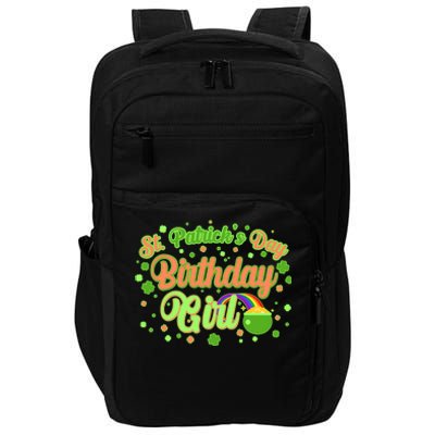 Cute St. Patrick's Day Birthday Girl Impact Tech Backpack