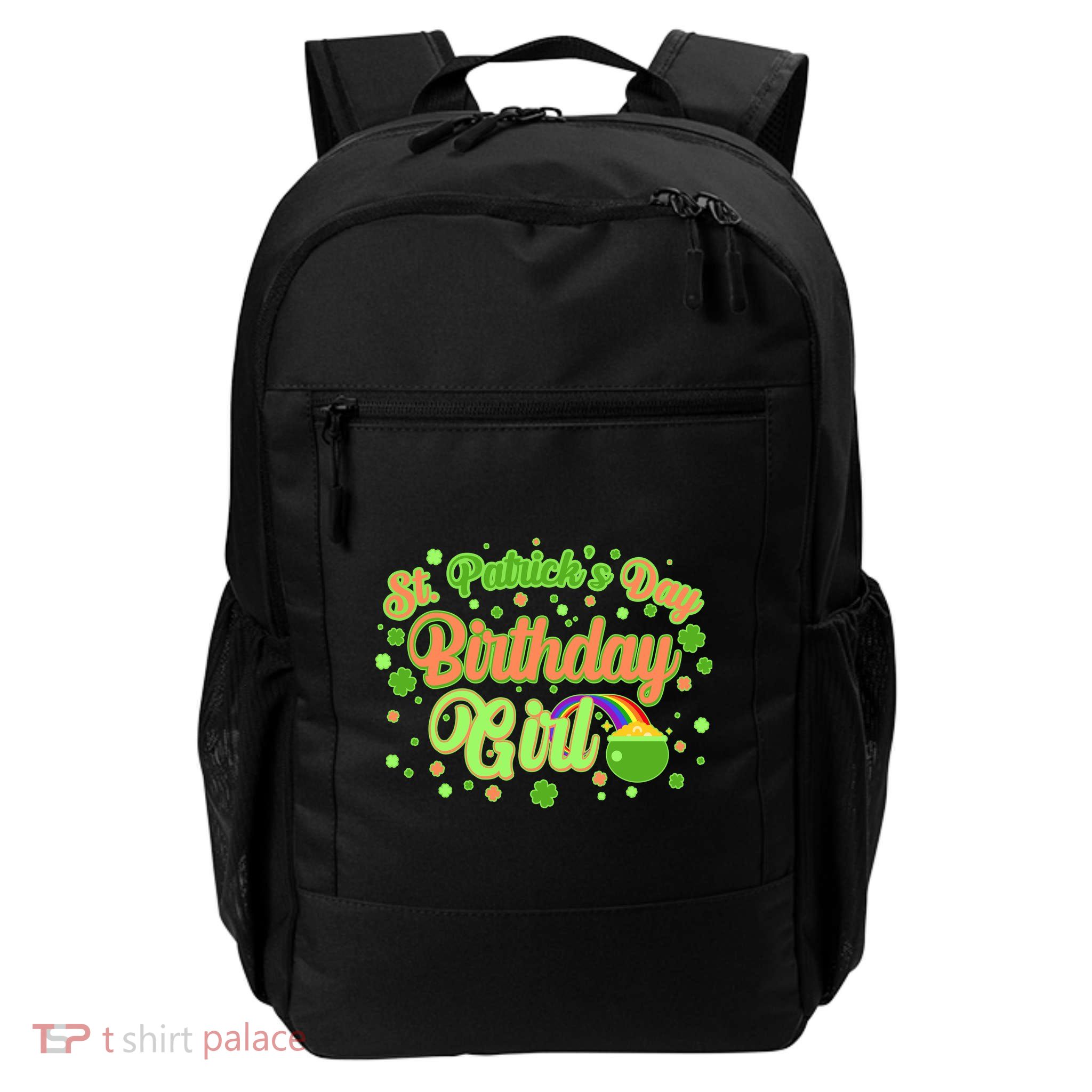 Cute St. Patrick's Day Birthday Girl Daily Commute Backpack