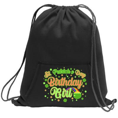 Cute St. Patrick's Day Birthday Girl Sweatshirt Cinch Pack Bag