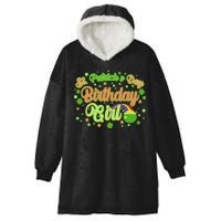 Cute St. Patrick's Day Birthday Girl Hooded Wearable Blanket