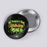 Cute St. Patrick's Day Birthday Girl Button