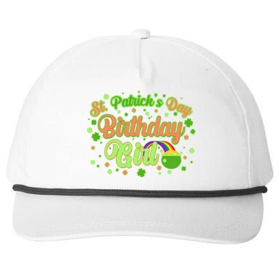 Cute St. Patrick's Day Birthday Girl Snapback Five-Panel Rope Hat