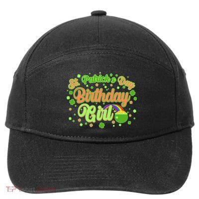 Cute St. Patrick's Day Birthday Girl 7-Panel Snapback Hat