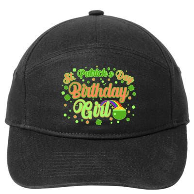 Cute St. Patrick's Day Birthday Girl 7-Panel Snapback Hat