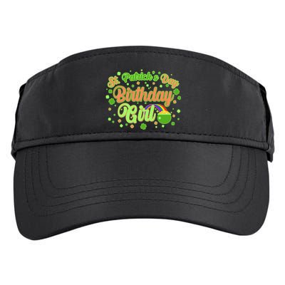 Cute St. Patrick's Day Birthday Girl Adult Drive Performance Visor