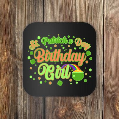 Cute St. Patrick's Day Birthday Girl Coaster