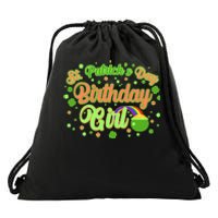 Cute St. Patrick's Day Birthday Girl Drawstring Bag