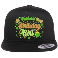 Cute St. Patrick's Day Birthday Girl Flat Bill Trucker Hat