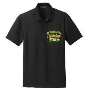 Cute St. Patrick's Day Birthday Girl Dry Zone Grid Polo