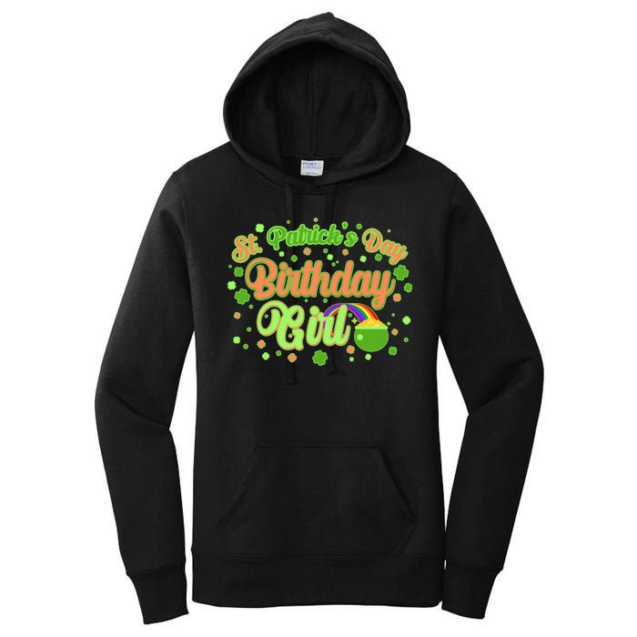 Cute St. Patrick's Day Birthday Girl Women's Pullover Hoodie