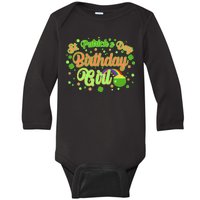 Cute St. Patrick's Day Birthday Girl Baby Long Sleeve Bodysuit