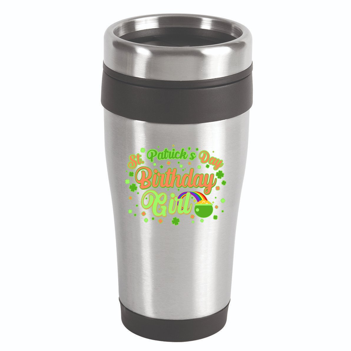 Cute St. Patrick's Day Birthday Girl 16oz Travel Tumbler