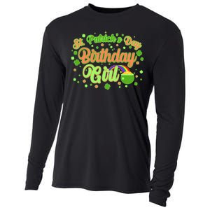 Cute St. Patrick's Day Birthday Girl Cooling Performance Long Sleeve Crew