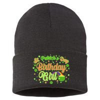 Cute St. Patrick's Day Birthday Girl Sustainable Knit Beanie