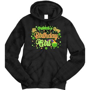 Cute St. Patrick's Day Birthday Girl Tie Dye Hoodie