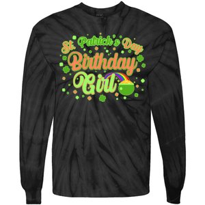 Cute St. Patrick's Day Birthday Girl Tie-Dye Long Sleeve Shirt