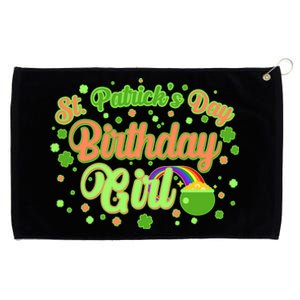 Cute St. Patrick's Day Birthday Girl Grommeted Golf Towel