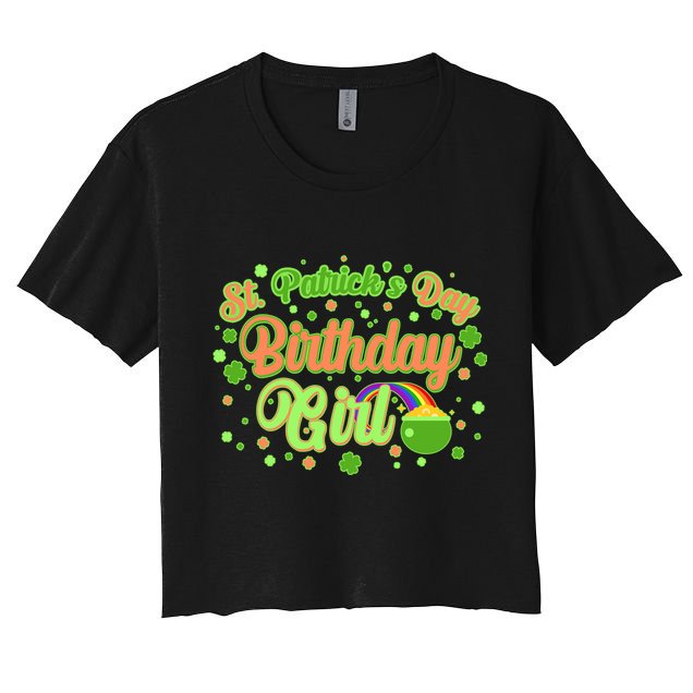 Cute St. Patrick's Day Birthday Girl Crop Top