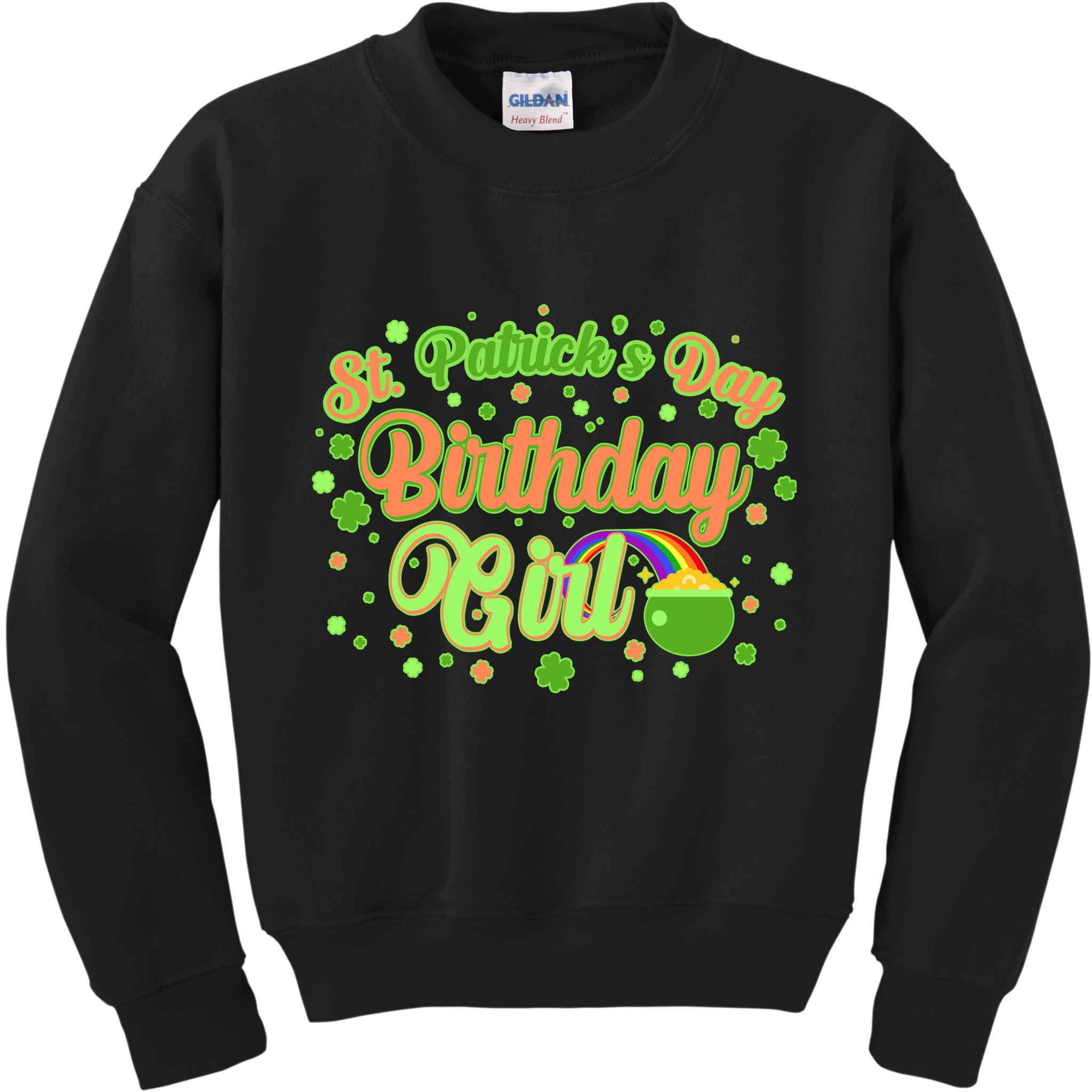 Cute St. Patrick's Day Birthday Girl Kids Sweatshirt