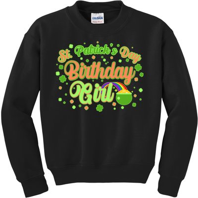 Cute St. Patrick's Day Birthday Girl Kids Sweatshirt