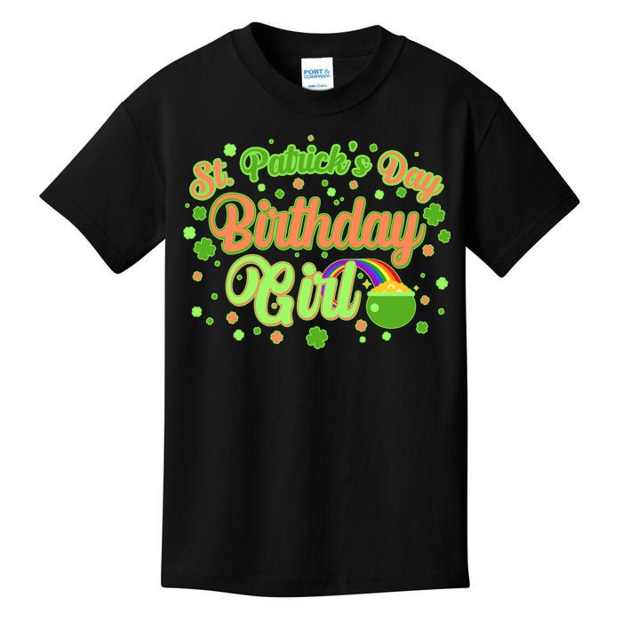 Cute St. Patrick's Day Birthday Girl Kids T-Shirt