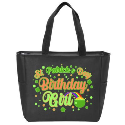 Cute St. Patrick's Day Birthday Girl Zip Tote Bag