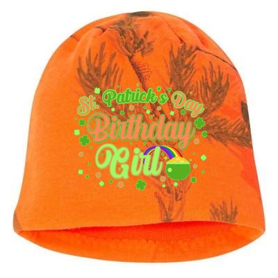 Cute St. Patrick's Day Birthday Girl Kati - Camo Knit Beanie