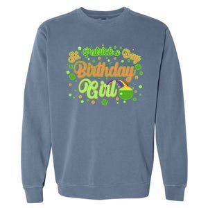 Cute St. Patrick's Day Birthday Girl Garment-Dyed Sweatshirt