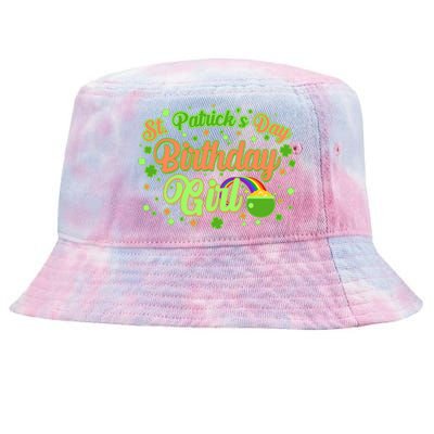 Cute St. Patrick's Day Birthday Girl Tie-Dyed Bucket Hat