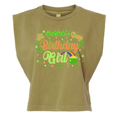 Cute St. Patrick's Day Birthday Girl Garment-Dyed Women's Muscle Tee