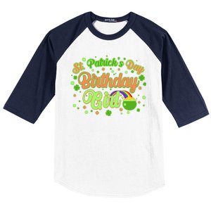 Cute St. Patrick's Day Birthday Girl Baseball Sleeve Shirt