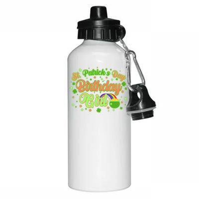 Cute St. Patrick's Day Birthday Girl Aluminum Water Bottle