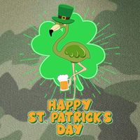 Cute St. Patrick's Day Flamingo With Beer Legacy Tie Dye Trucker Hat