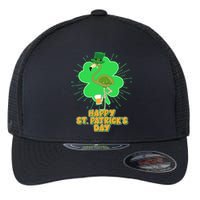 Cute St. Patrick's Day Flamingo With Beer Flexfit Unipanel Trucker Cap