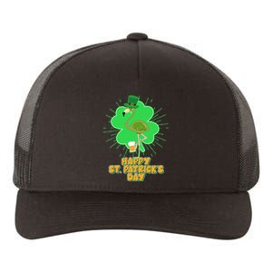 Cute St. Patrick's Day Flamingo With Beer Yupoong Adult 5-Panel Trucker Hat