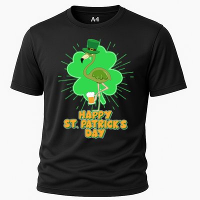 Cute St. Patrick's Day Flamingo With Beer Performance Shirt