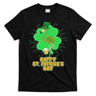 Cute St. Patrick's Day Flamingo With Beer T-Shirt