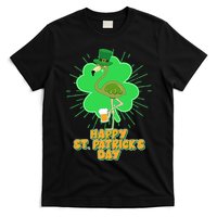 Cute St. Patrick's Day Flamingo With Beer T-Shirt