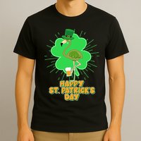 Cute St. Patrick's Day Flamingo With Beer T-Shirt