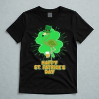 Cute St. Patrick's Day Flamingo With Beer T-Shirt