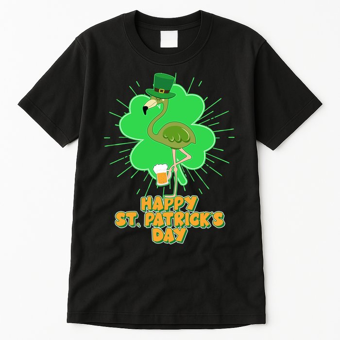 Cute St. Patrick's Day Flamingo With Beer Tall T-Shirt