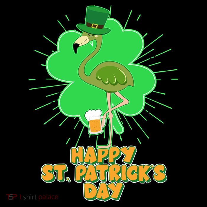 Cute St. Patrick's Day Flamingo With Beer Tall T-Shirt