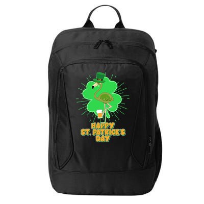 Cute St. Patrick's Day Flamingo With Beer City Backpack